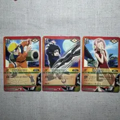 NARUTOカードゲーム ナルト サスケ サクラ 3枚セット - メルカリ