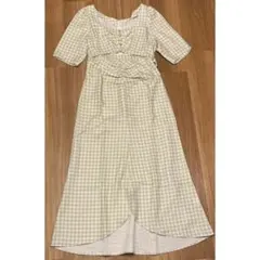 美品　レディアゼル　ar×REDYAZEL デザインワンピース　ロング　チェック