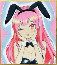 ミニ色紙 スイカ オリジナルイラスト - メルカリ