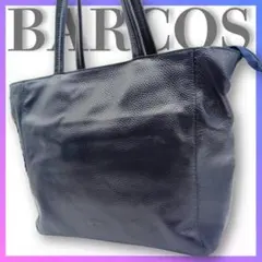 BARCOS バルコス トートバッグ ショルダーバッグ ネイビー レザーのサムネイル
