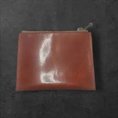 ハンドメイド　上質レザーコインケースブラウン