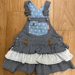 ストライプ柄フリルワンピース 90サイズ