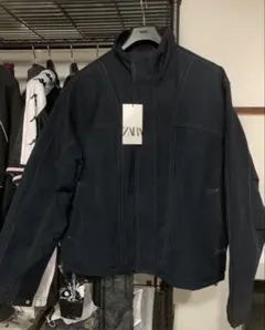 完売品 ZARA コントラストトップステッチジャケット 希少Sサイズ