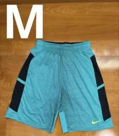 NIKE ナイキ ボーダー トレーニング ショートパンツ M グリーン系 メンズ