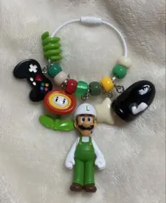 じゃらじゃらキーホルダー 白、緑