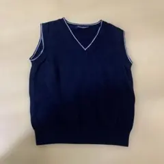 familiar ネイビー Vネックベスト 110