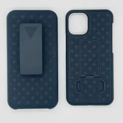 iPhone 12 mini スタンド付きケース ダークブルー