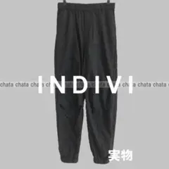【INDIVI】洗える　ジョガーパンツ　ブラック　パラシュートパンツのサムネイル