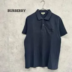 BURBERRY バーバリー 半袖ポロシャツ ネイビー ロゴ刺繍 XLのサムネイル