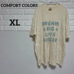 【COMFORT COLORS 】ロゴ入りTシャツ XLイエロー