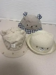 クマ耳付き帽子 3点セット