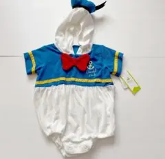 ドナルドダック　着ぐるみ　なりきり　ロンパース　70〜80cm　パイル