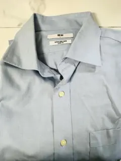 UNIQLO スーパーノンアイロンシャツ L スリムフィット 水色