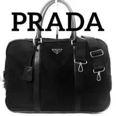 美品　PRADA プラダ　トートバッグ　ショルダーバッグ　サフィアーノレザー　黒