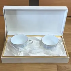 お値下げ！未使用！！ノリタケ　レースウッドゴールド　ブルー　カップソーサー　2客