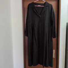 サマンサモスモス　ダークグレー 長袖ワンピース