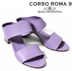 「CORSO ROMA9」箱付新品 太めヒール 本革ベルトサンダル 23.5cmのサムネイル