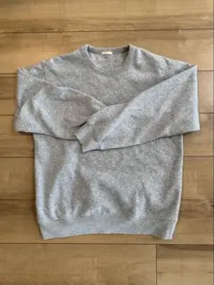 gu グレー クルーネック スウェット