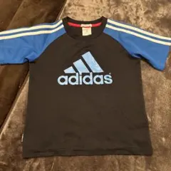 adidas CLIMLITE Tシャツ 7-8歳 黒/青