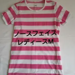 THE NORTH FACE 半袖Tシャツ Мサイズ ピンクストライプ