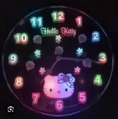 【SANRIO】Hello Kitty LED壁掛け時計いちご　ネオンクロック SANRIO】Hello Kitty LED壁掛け時計いちご ネオンクロック - メルカリ