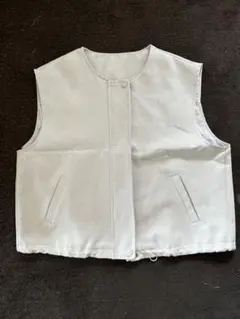 新品未使用　AN ブルーグレーノーカラーベスト