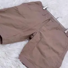 【L】 ナノユニバース ☆ 綿混紡 ショートパンツ ベージュ メンズ