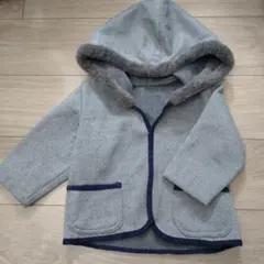 ハンドメイド 裏起毛アウター フード付き