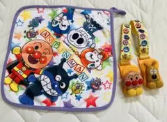 アンパンマン ハンドタオルとベビーカー用クリップセット