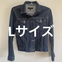 Lサイズ ダークブルー デニムジャケット