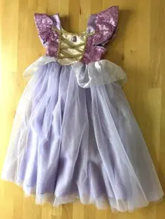 【手袋付き】ラプンツェル風 ドレス プリンセスドレス コスプレ 120cm