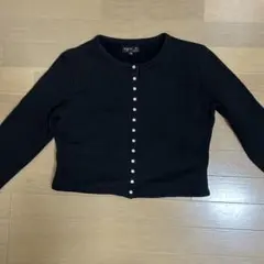 agnes b. アニエスベー スナップカーディガン ブラック T3