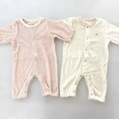 ロンパース　パイル　ピンク　アイボリー　60 70 まとめ売り　女の子