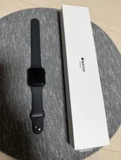 Apple WatchSeries3スペースグレー シリコンバンド42mm96%