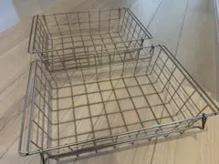 ステンレスワイヤーバスケット 2個セット