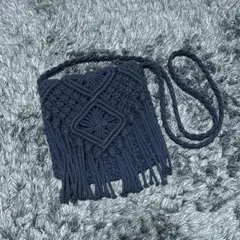 ネイビー 古着 ショルダーバッグ