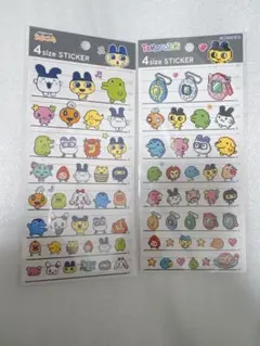 たまごっち 4size STICKER 2種セット シール ドット絵