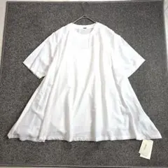 【新品】Mila Owen フレアTシャツ 半袖 カットソー 白 インナー付きのサムネイル