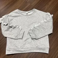 グレー フリル付き トレーナー