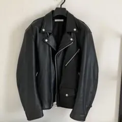 ブラック ライダースジャケット