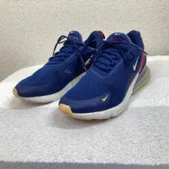 丸洗い済 ナイキ エアマックス 270 24.5cm ホワイト ブルー パープル