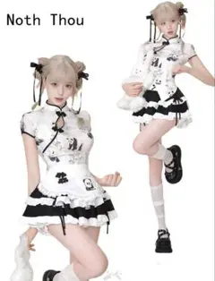 【SHEIN】メイドチャイナ服【Lサイズ】のサムネイル