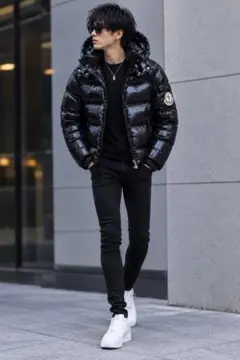 極美品 国内正規品 MONCLER ブラック ネイビー MAYA ヒマ