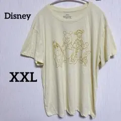 Disney 【XXL】レディース半袖Tシャツ プーさん　イエロー