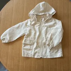花柄ベージュジャケット フード付き
