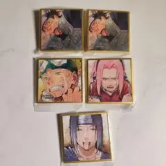 豆ガシャ色紙 NARUTO-ナルト- 疾風伝 5枚セット