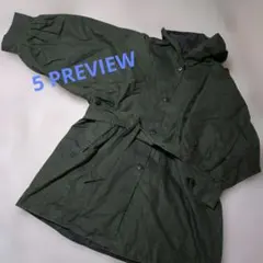 5PREVIEW ボリュームスリーブ ミリタリーコート ダークグリーン サイズ1