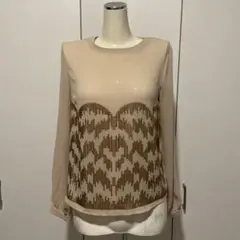 ASOBIO collection美品スパンコールトップスXS