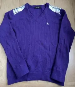 バーバリーブラックレーベル　ニット　セーター　肩バーバリーチェック