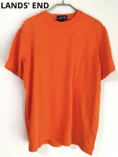 LANDS' END ランズエンド コットン100% オレンジ Tシャツ M
